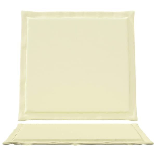 Sitt- och Ryggkuddar 2 pcs Gräddvit 47 x 45 x 2 cm Polyester