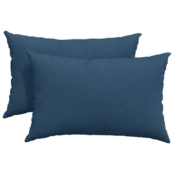 Sofakuddar 2 pcs Blå 60 x 40 cm tyg