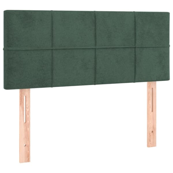 Ramsäng med madrass mörkgrön 90x200 cm sammet