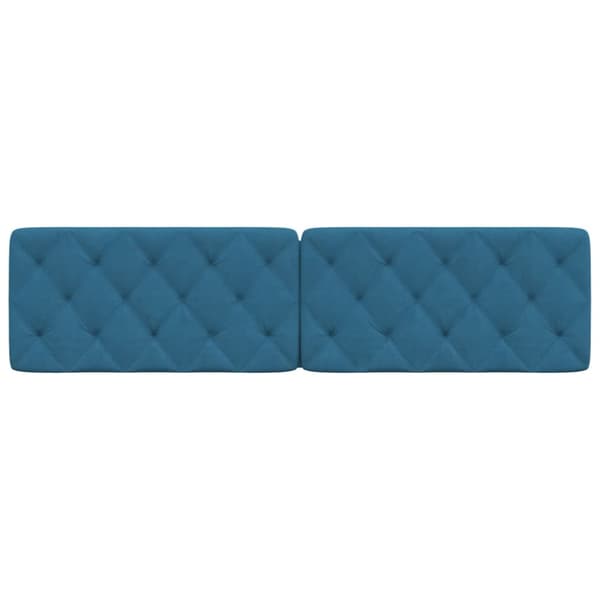 Headboard Cushion Blue 200 cm Velvet