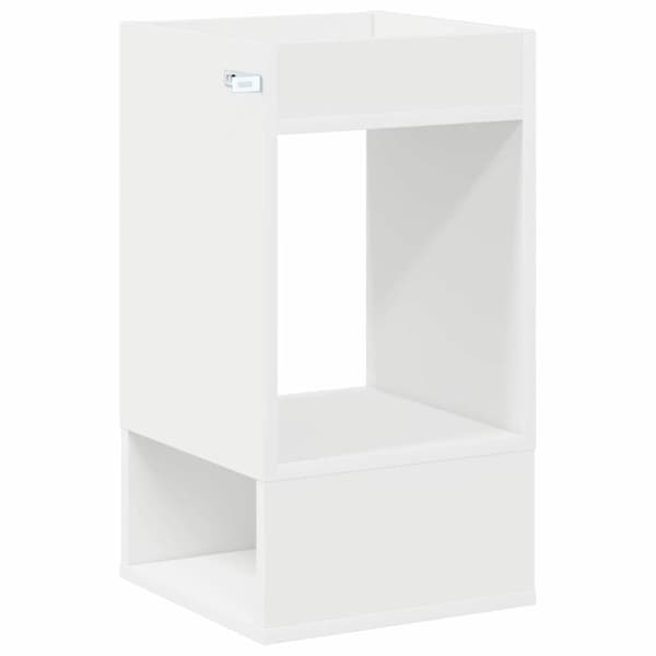 Sidobord 2 pcs Vit 30 x 30 x 56 cm Konstruerat trä