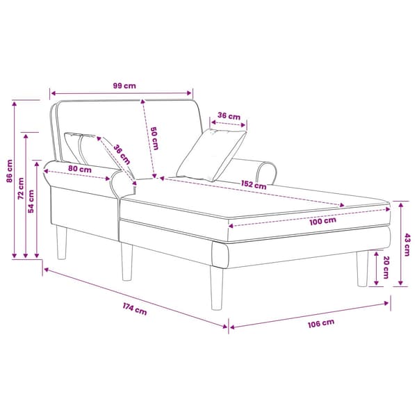 Schäslong Gräddvit Konstläder