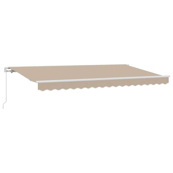 Utfällbar markis Beige 400 x 200 cm tyg