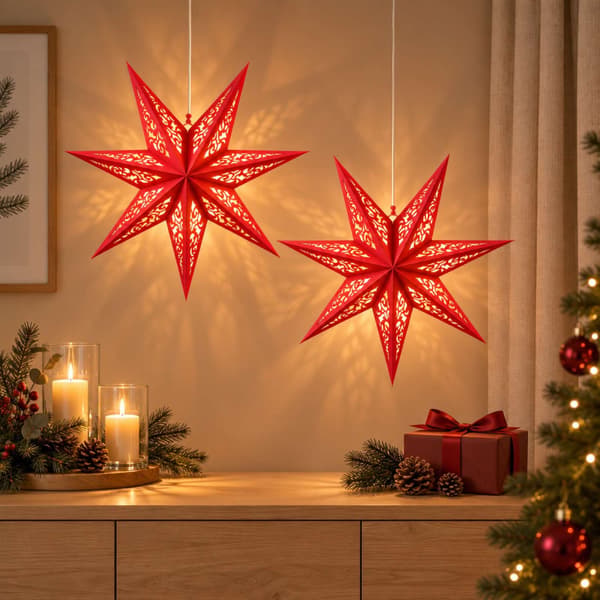 Julbelysning RAAHE 2 st 10 LED-lampor Varmvit 45 x 6 x 45 cm