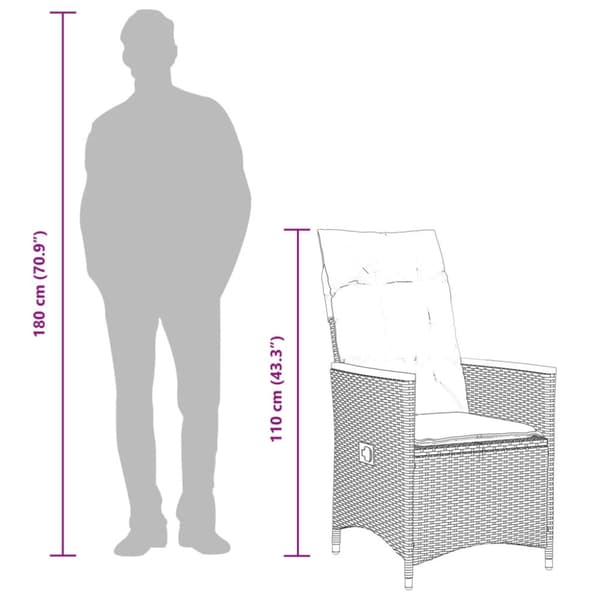 Caféset med dynor 3 delar grå konstrotting