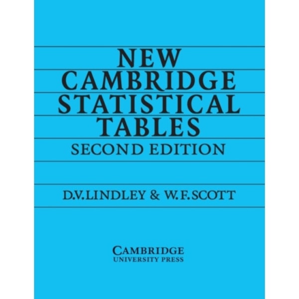 New Cambridge Statistical Tables (häftad, eng)