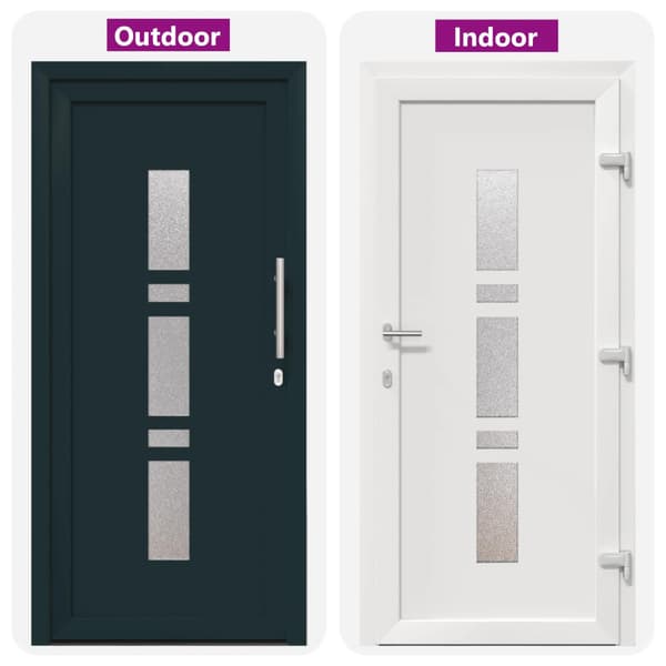 Framdörr Antracit 98 x 200 cm PVC