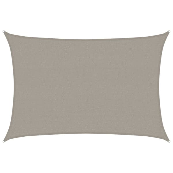 Solsegel 160 g/m² rektangulär ljusgrå 2,5x3,5 m HDPE