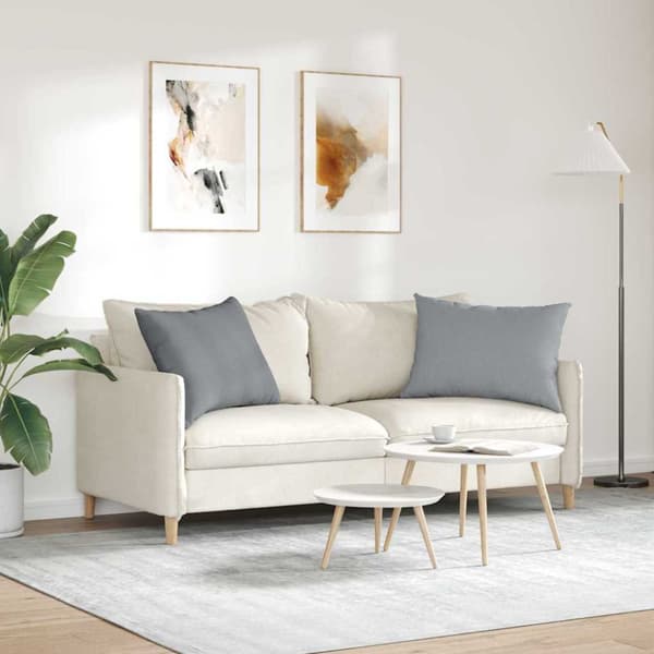 Sofakuddar 2 pcs Ljusgrå 70 x 50 cm tyg