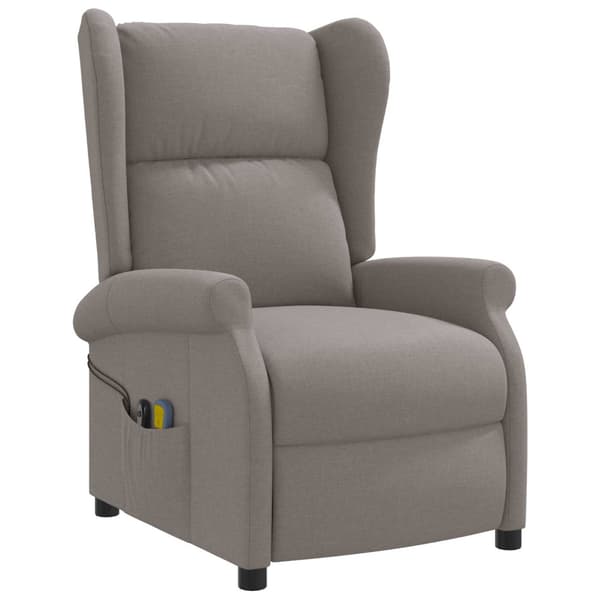 Vingback Elektrisk Massagefåtölj Taupe Tyg