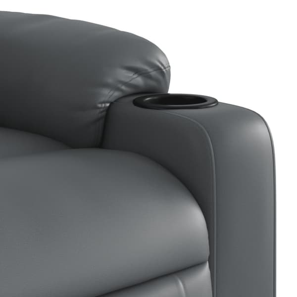 Reclinerfåtölj grå konstläder