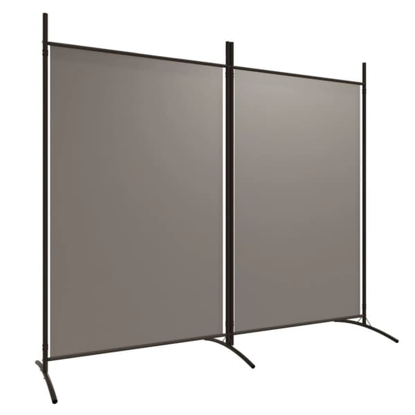 Rumsavdelare 2 paneler antracit 175x180 cm tyg
