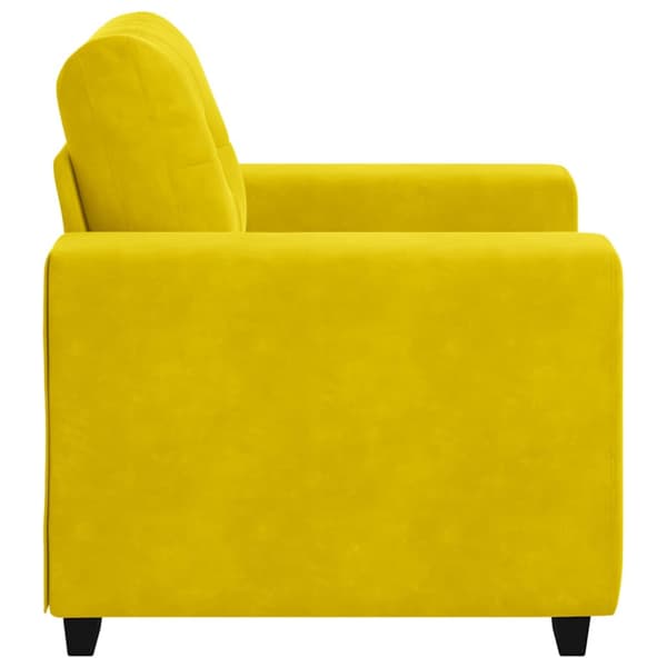 Soffstol gul 100x78x80 cm sammet