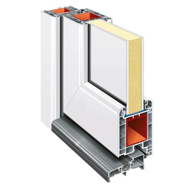 Ytterdörr vit 98x200 cm PVC