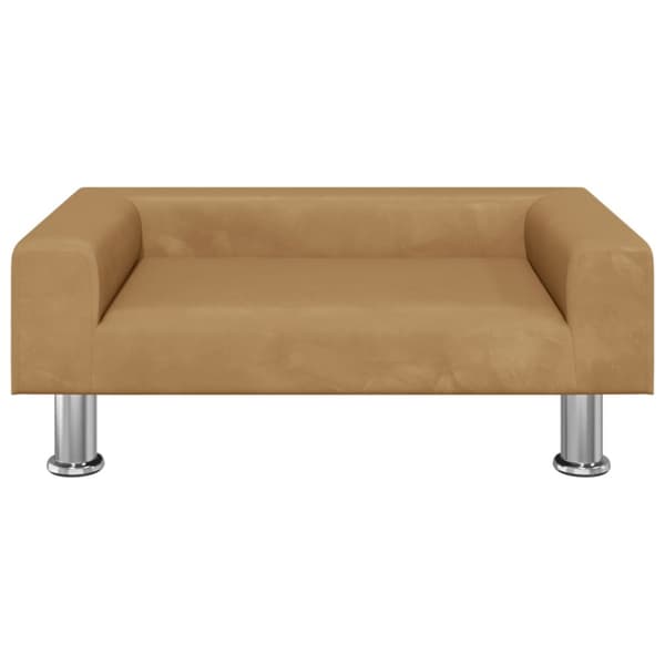 Hundbädd brun 70x45x26,5 cm sammet