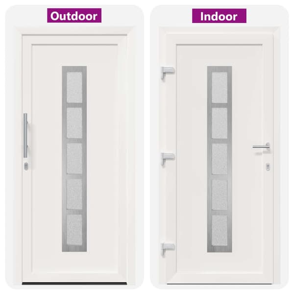 Framdörr Vit 108 x 208 cm PVC