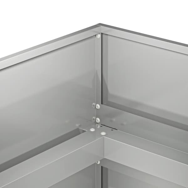 Trädgårdsplanterare Silver 200 x 80 x 60 cm Galvaniserat stål