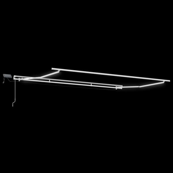 Utfällbar markis Vit 400 × 300 cm Tyger och Stål