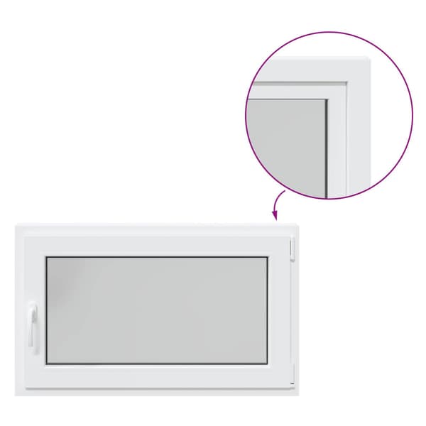 Källarfönster RISOR Vit 100 x 50 cm PVC och glas