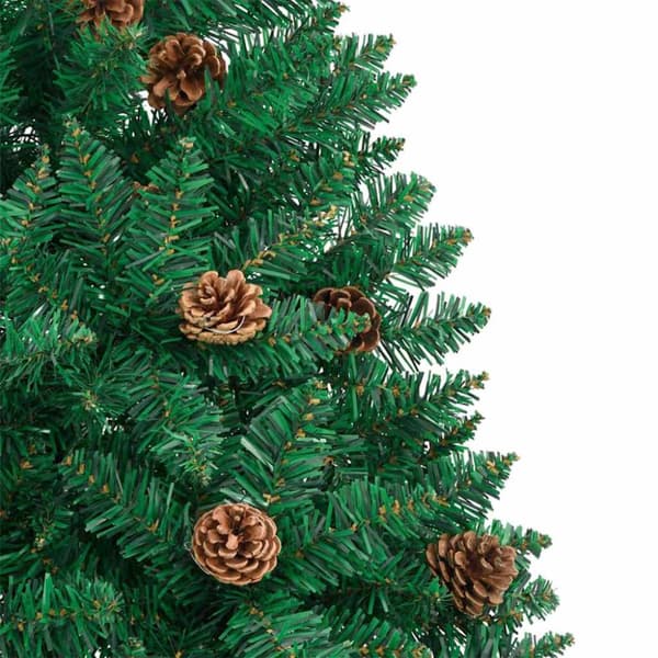 Smal julgran Grön 180 cm PVC och solid furu