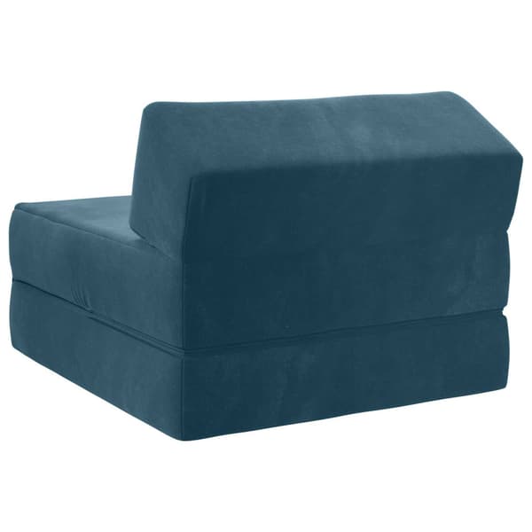 Fällbar Soffbed Blå 60 x 70 x 41 cm Tyg