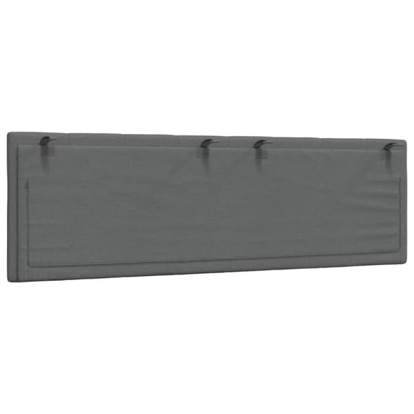 Headboard Cushion "Hanko" Dark Grey 160 cm Fabric