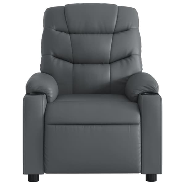 Reclinerfåtölj grå konstläder