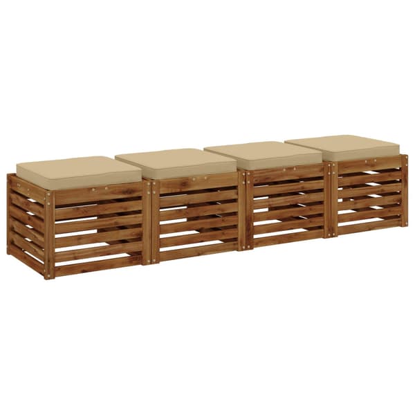 4-delade Sittdynor VUGHT 4 st 100% Polyester Beige