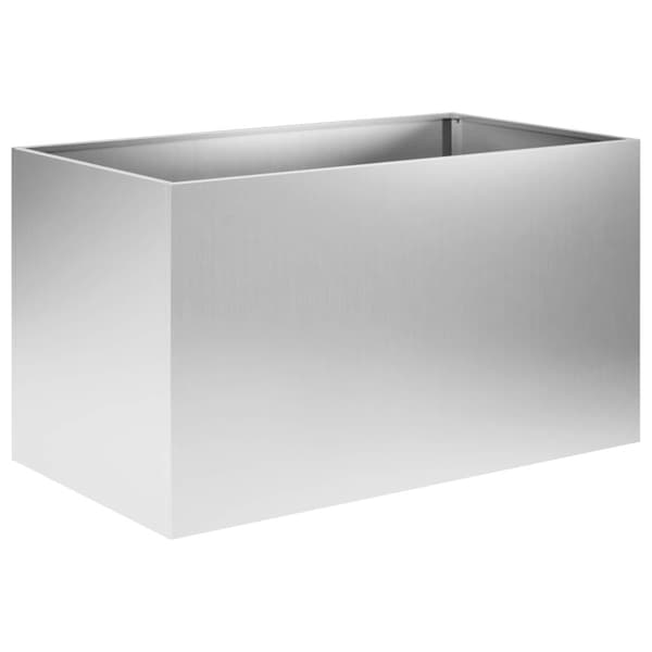 Trädgårdsplanterare 2 st Silver 100 x 50 x 50 cm
