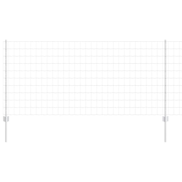 Stängsel med stolpe Silver 1 x 25 m Stål