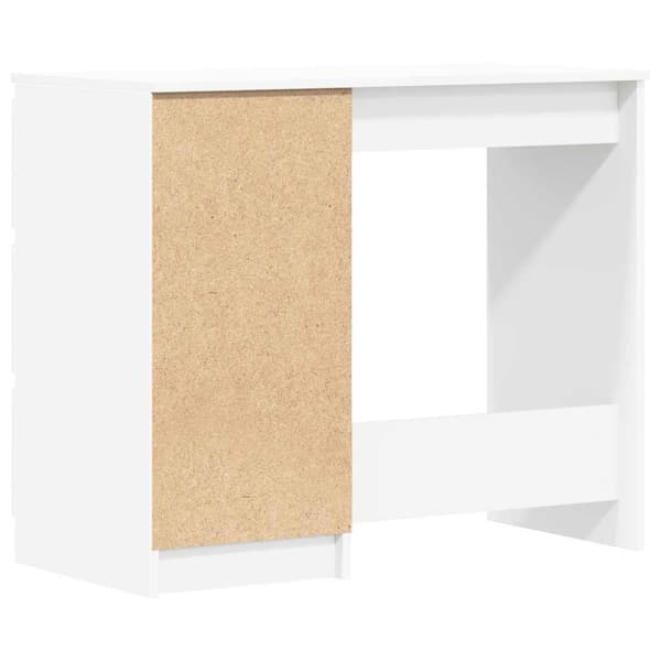 Skrivbord vit 90x45x76 cm konstruerat trä