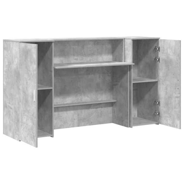 Receptionsdisk betonggrå 180x50x103,5 cm konstruerat trä