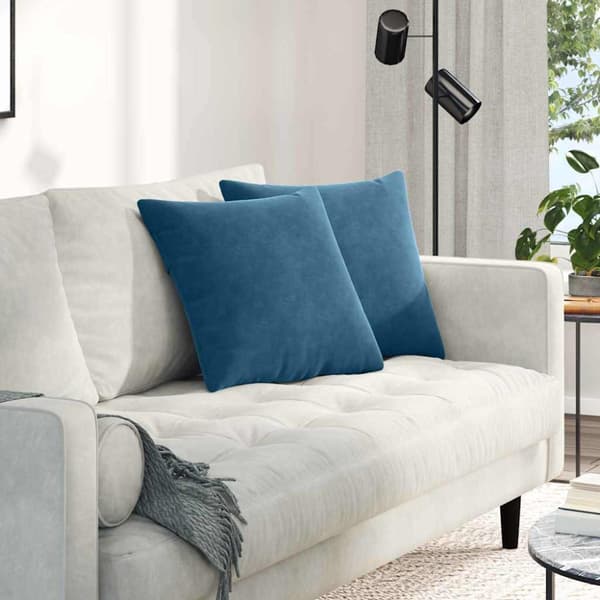 Sofakuddar 2 pcs Blå 45 x 45 cm Kordread tyg