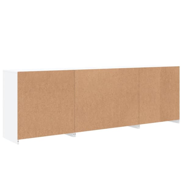 Skänk med LED-belysning vit 202x37x67 cm
