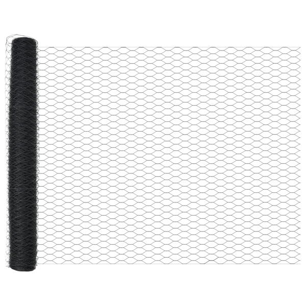 Hexagonstängsel Grå 1,4 x 25 m PVC