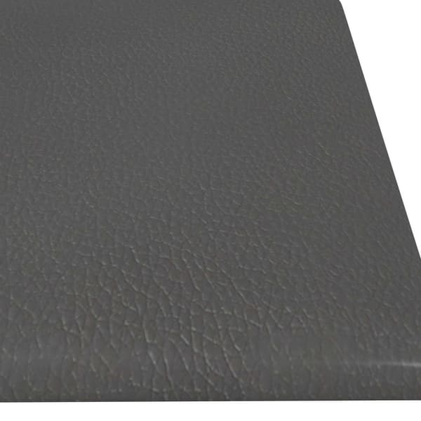 Väggsänggavel 12 pcs Grå 60 x 15 cm tyg