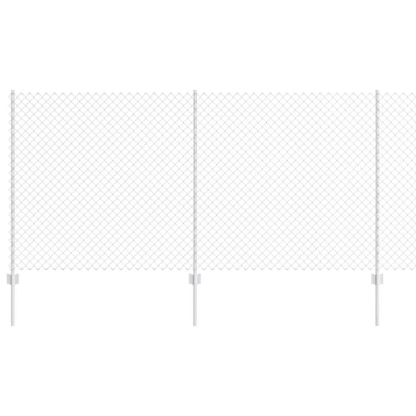 Stängsel med stolpe Silver 1,2 x 10 m Stål