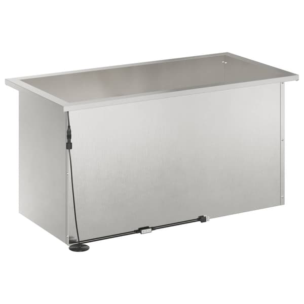 Odlingslåda med LED 2 st Silver 40 x 80 x 40 cm Rostfritt stål