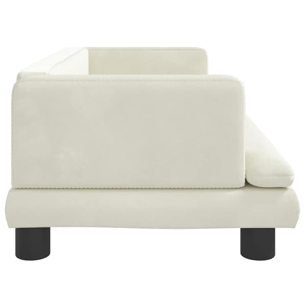 Barnsoffa gräddvit 80x45x30 cm sammet