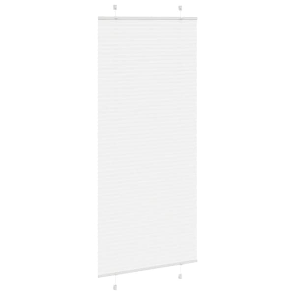 Plisserad persienn vit 85x200 cm tyg bredd 84,4 cm polyester