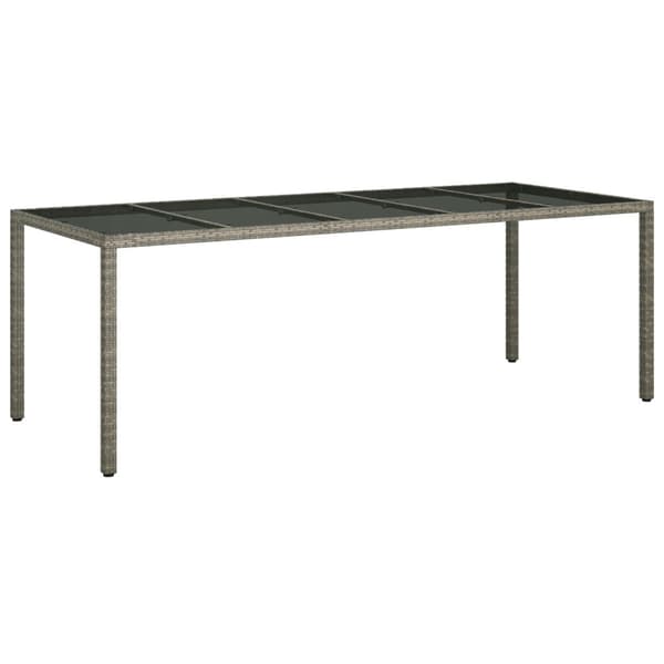 Trädgårdsmöbelset 11 pcs Grå konstrotting