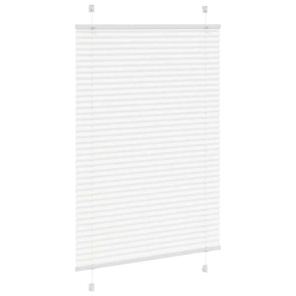 Plisserad persienn vit 100x150 cm tyg bredd 99,4 cm polyester