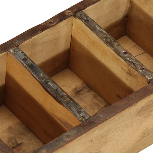 Bricka 4 pcs Brun 30 x 14 x 9 cm Solid återvunnen trä