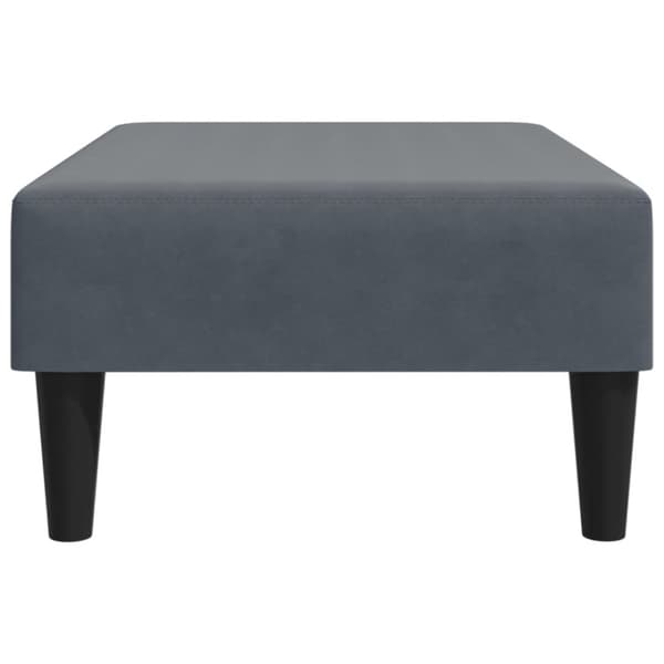 Fotpall mörkgrå 77x55x31 cm sammet