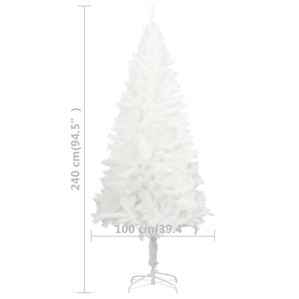 Plastgran verklighetstrogna barr vit 240 cm