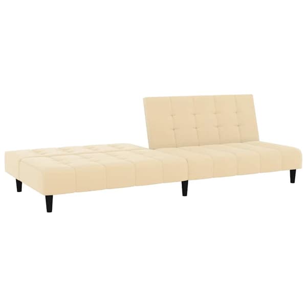 Bäddsoffa 2-sits gräddvit sammet
