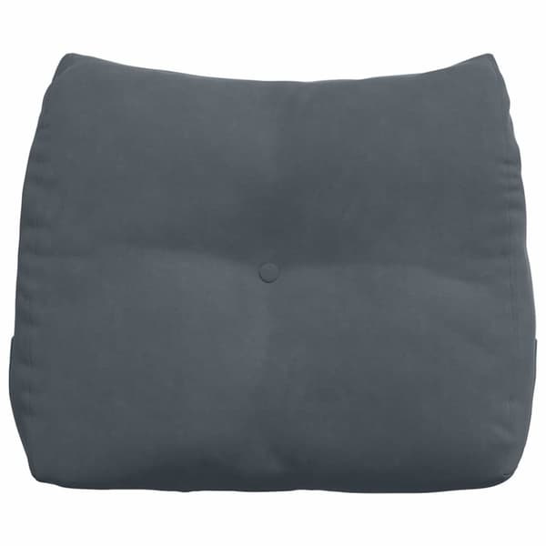 Ryggkudde Mörkgrå 60 x 24 x 50 cm Sammet