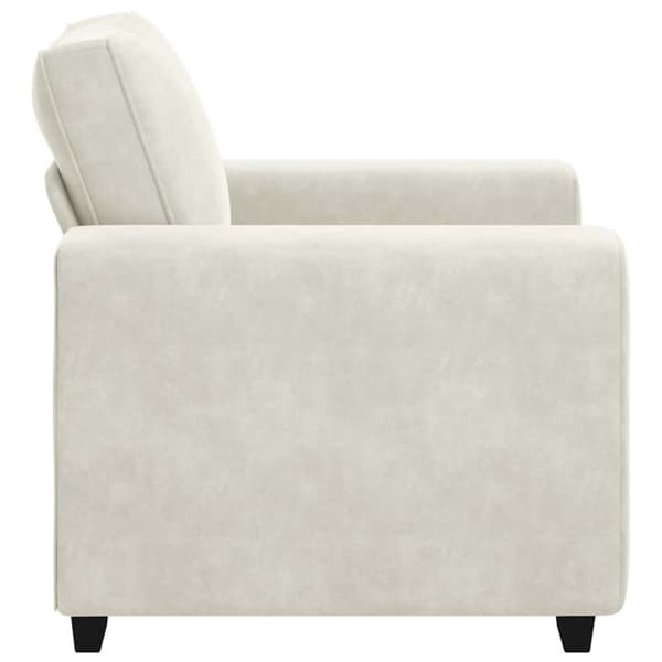 Soffstol gräddvit 100x77x82 cm sammet