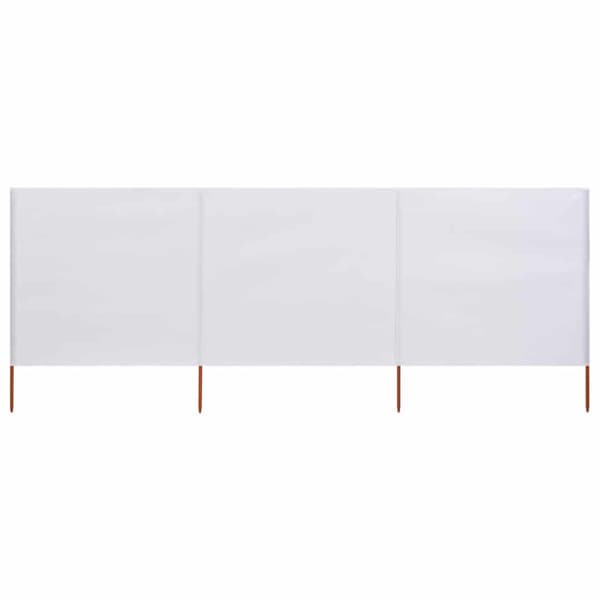 Vindskydd 3 paneler tyg 400x160 cm sandvit
