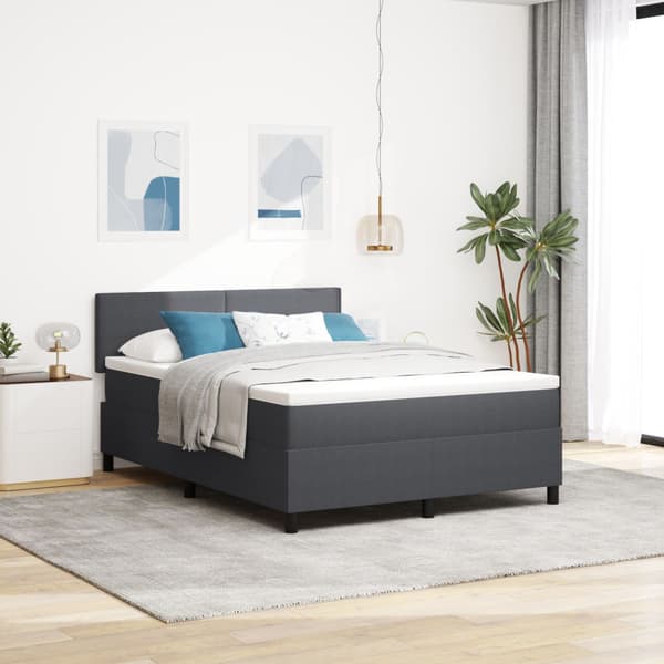 Bäddfjäder Mörkgrå och vit 140 x 190 cm Kordread tyg